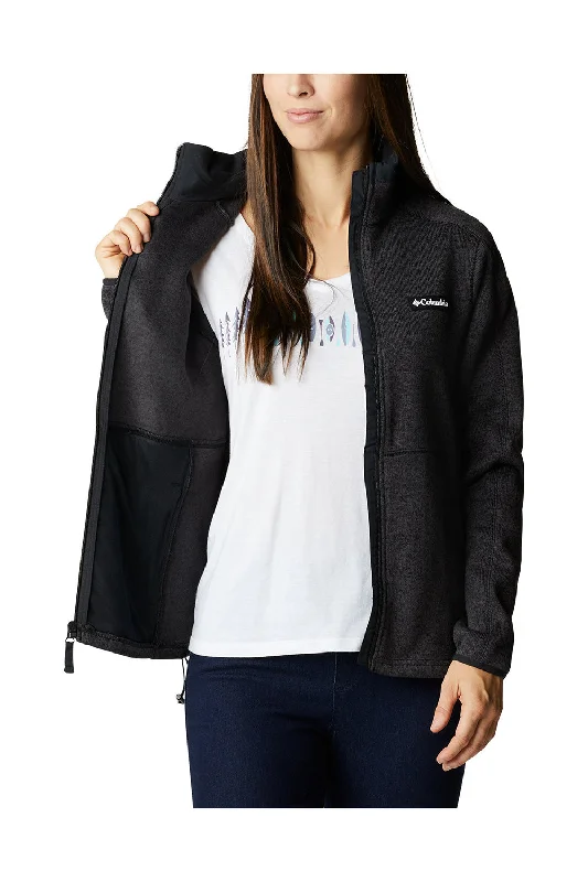 Columbia Womens Sweater Weather Full Zip Jacket - Heather Black