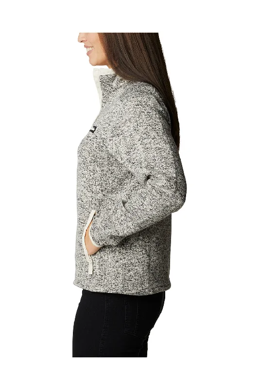 Columbia Womens Sweater Weather Full Zip Jacket - Heather Chalk