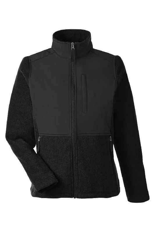 Core 365 Womens Journey Summit Hybrid Full Zip Jacket - Black