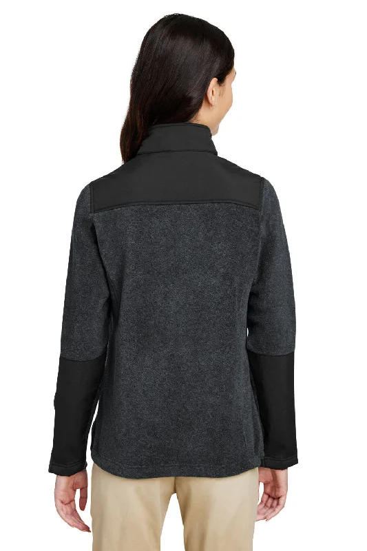 Core 365 Womens Journey Summit Hybrid Full Zip Jacket - Heather Charcoal Grey/Black