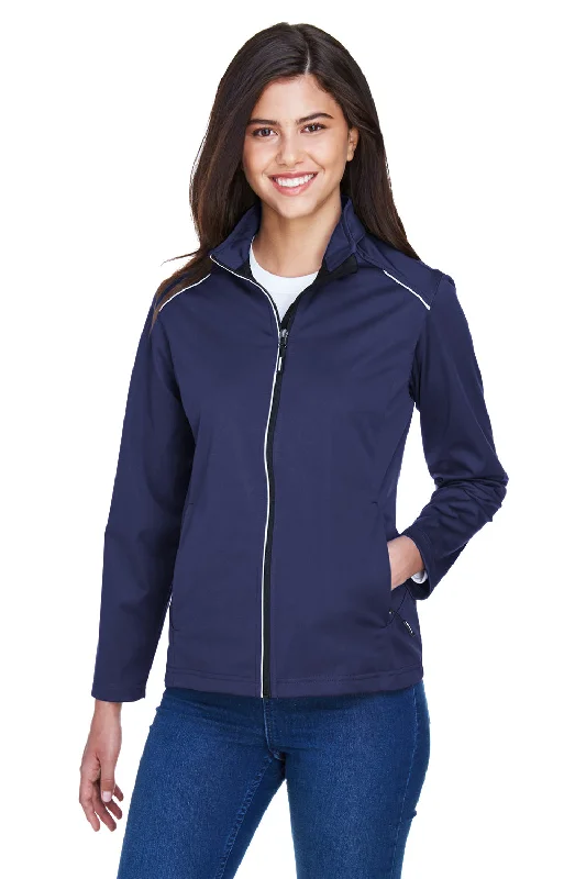 Core 365 Womens Techno Lite Water Resistant Full Zip Jacket - Classic Navy Blue