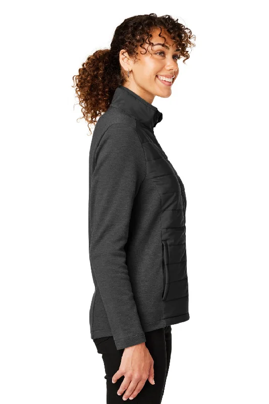 Devon & Jones Womens New Classics Charleston Hybrid Full Zip Jacket - Black Melange/Black