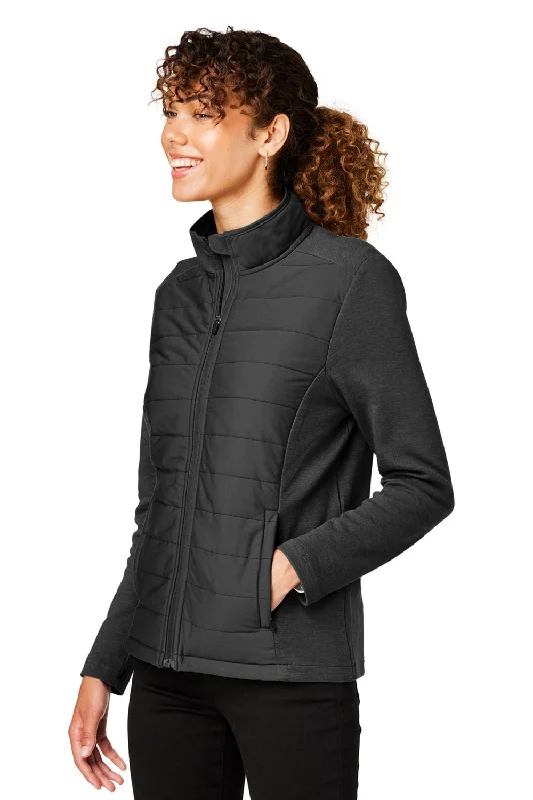 Devon & Jones Womens New Classics Charleston Hybrid Full Zip Jacket - Black Melange/Black