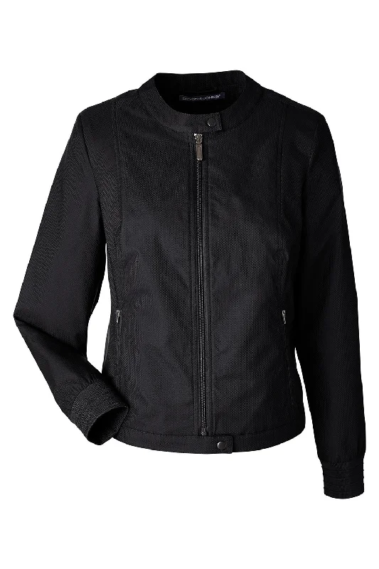 Devon & Jones Womens Vision Club Water Resistant Full Zip Jacket - Black - Closeout