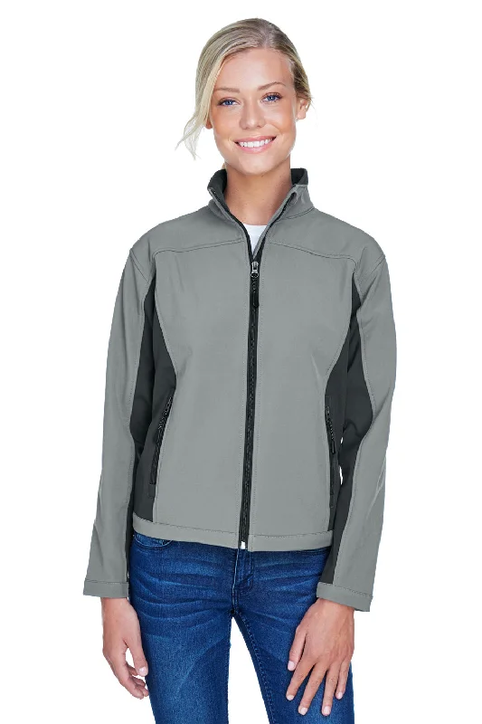 Devon & Jones Womens Wind & Water Resistant Full Zip Jacket - Charcoal Grey/Dark Grey