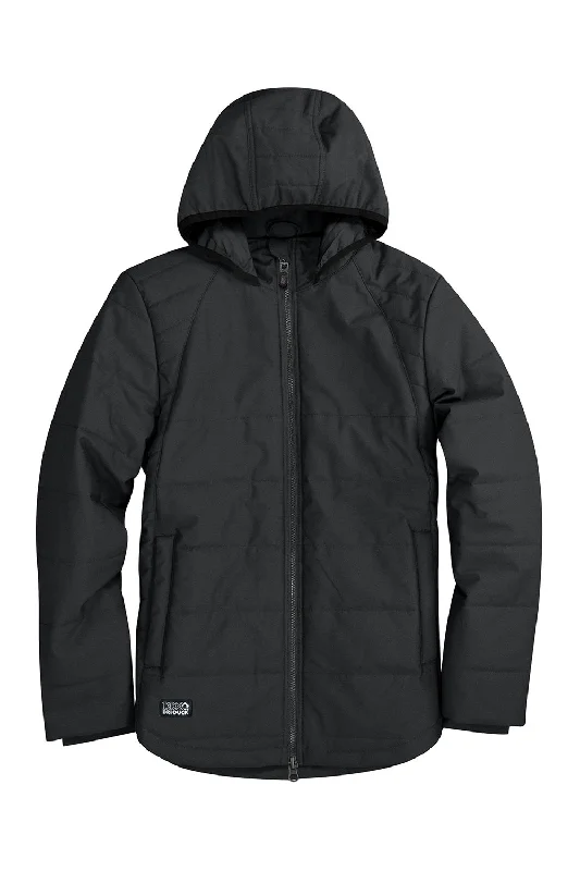 Dri Duck Womens Quantum Water Resistant Puffer Full Zip Hooded Jacket - Graphite Grey