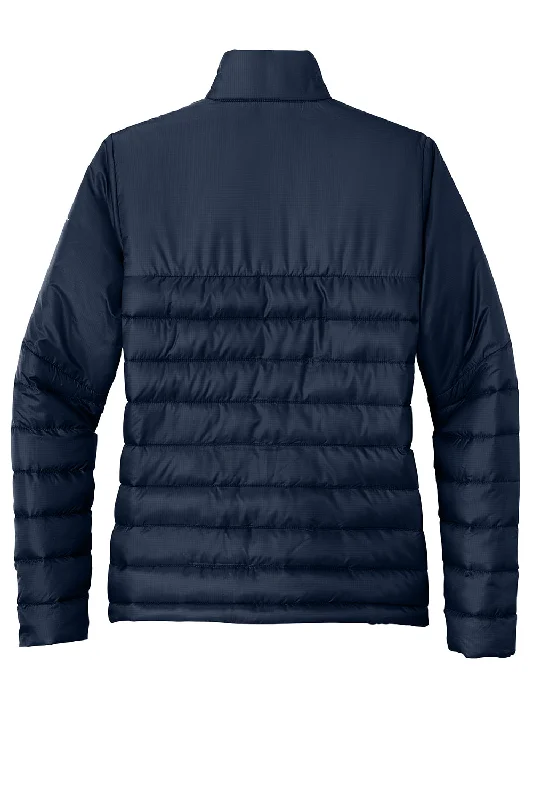 Eddie Bauer Womens Water Resistant Quilted Full Zip Jacket - River Navy Blue