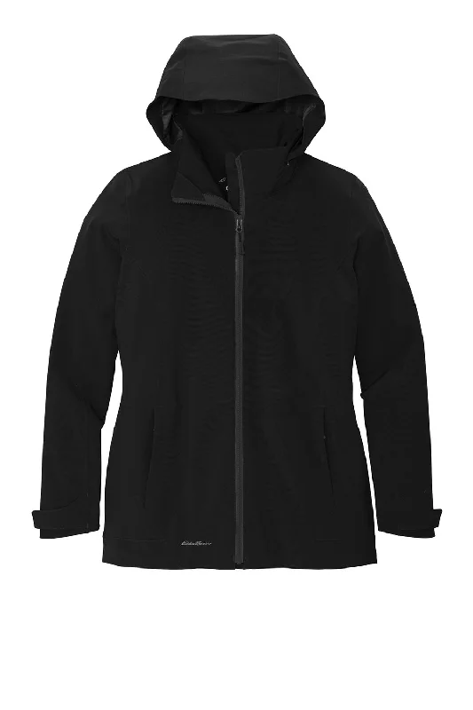 Eddie Bauer Womens WeatherEdge 3-in-1 Water Resistant Full Zip Hooded Jacket - Black/Storm Grey