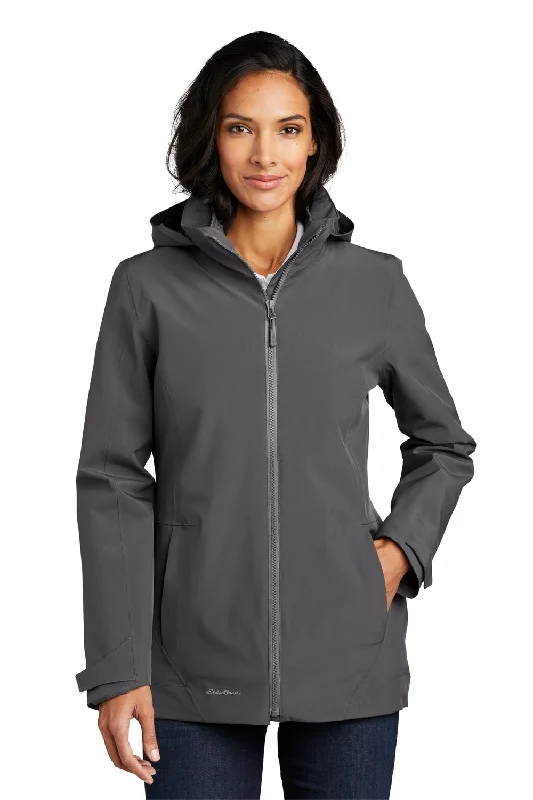 Eddie Bauer Womens WeatherEdge 3-in-1 Water Resistant Full Zip Hooded Jacket - Steel Grey/Metal Grey