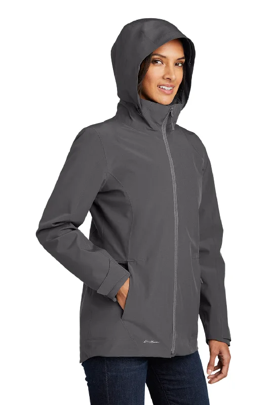 Eddie Bauer Womens WeatherEdge 3-in-1 Water Resistant Full Zip Hooded Jacket - Steel Grey/Metal Grey