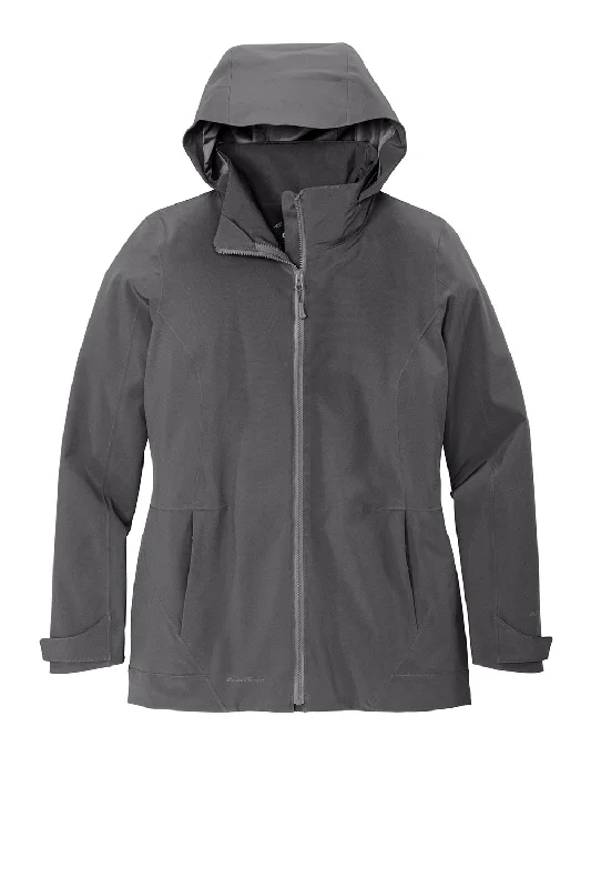 Eddie Bauer Womens WeatherEdge 3-in-1 Water Resistant Full Zip Hooded Jacket - Steel Grey/Metal Grey