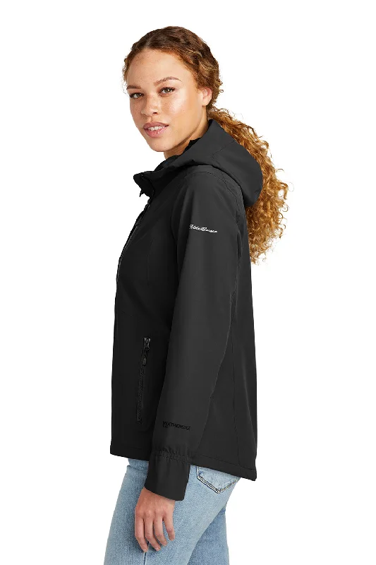 Eddie Bauer Womens WeatherEdge Plus Waterproof Full Zip Hooded Jacket - Deep Black