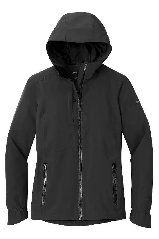 Eddie Bauer Womens WeatherEdge Plus Waterproof Full Zip Hooded Jacket - Deep Black