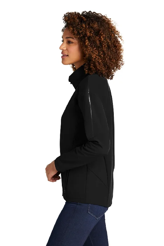 Ogio Womens Commuter Water Resistant Full Zip Soft Shell Jacket - Blacktop