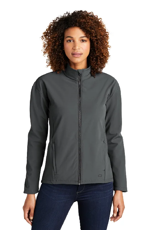 Ogio Womens Commuter Water Resistant Full Zip Soft Shell Jacket - Diesel Grey