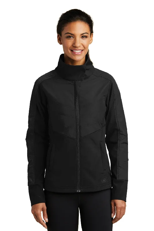 Ogio Womens Endurance Brink Wind & Water Resistant Full Zip Jacket - Blacktop - Closeout