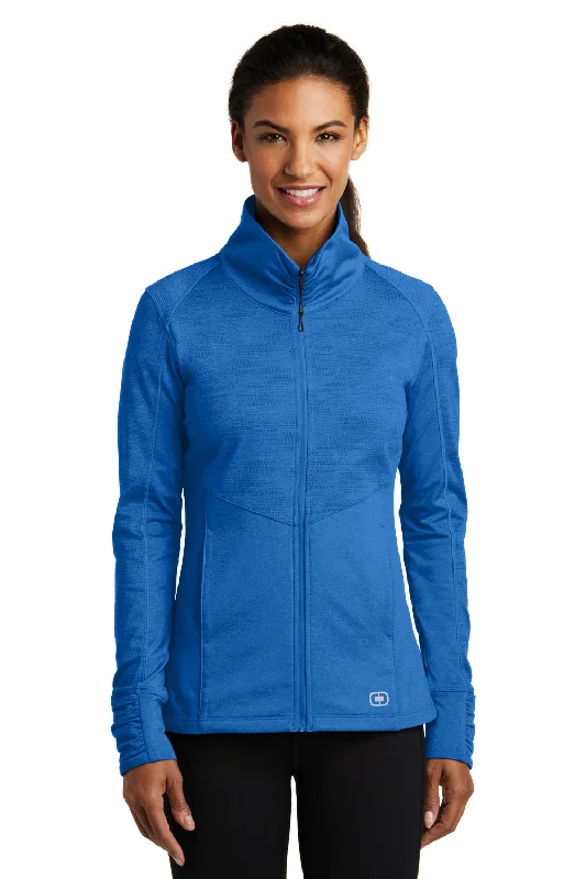 Ogio Womens Endurance Sonar Full Zip Jacket - Heather Electric Blue