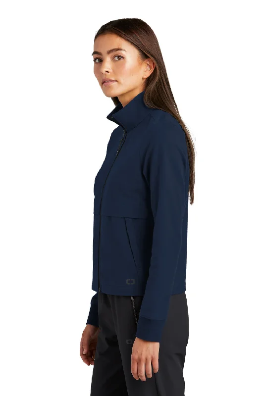 Ogio Womens Outstretch Full Zip Jacket - River Navy Blue