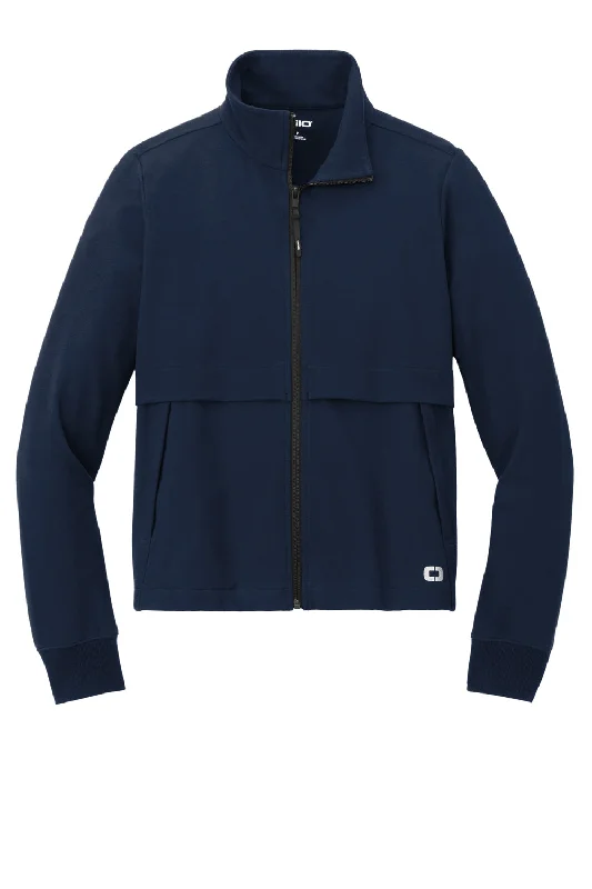 Ogio Womens Outstretch Full Zip Jacket - River Navy Blue