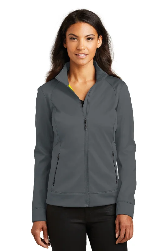 Ogio Womens Torque II Wind & Water Resistant 1/4 Zip Jacket - Diesel Grey/Nitro Yellow - Closeout