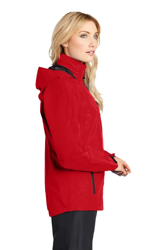 Port Authority Womens Torrent Waterproof Full Zip Hooded Jacket - Deep Red