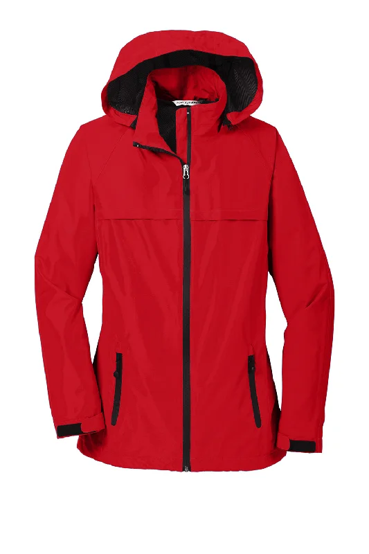 Port Authority Womens Torrent Waterproof Full Zip Hooded Jacket - Deep Red