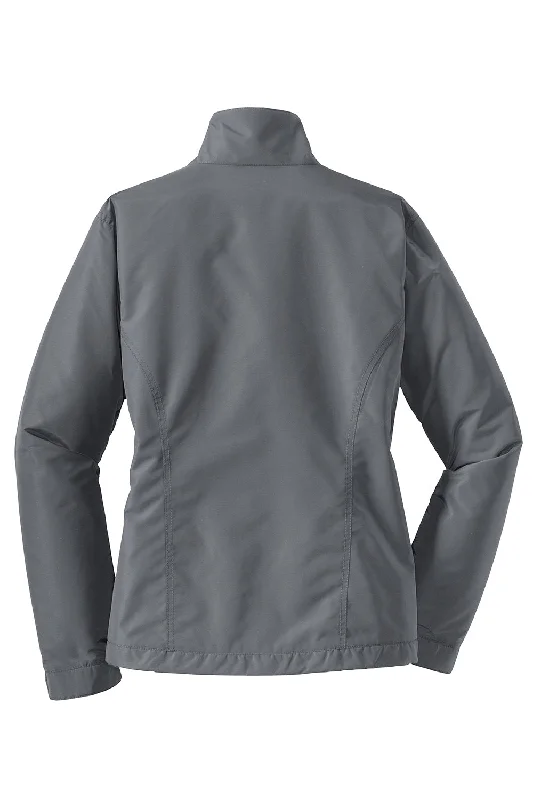 Port Authority Womens Challenger Wind & Water Resistant Full Zip Jacket - Steel Grey/True Black