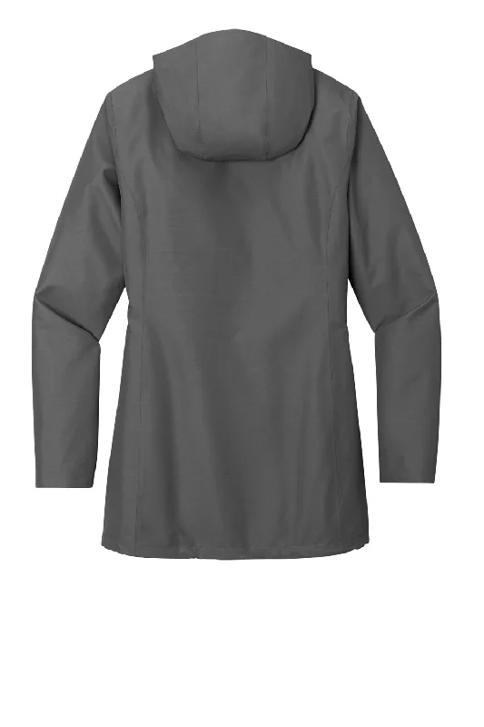 Port Authority Womens Collective Tech Waterproof Full Zip Outer Shell Hooded Jacket - Graphite Grey