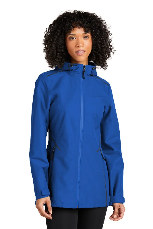 Port Authority Womens Collective Tech Waterproof Full Zip Outer Shell Hooded Jacket - True Royal Blue