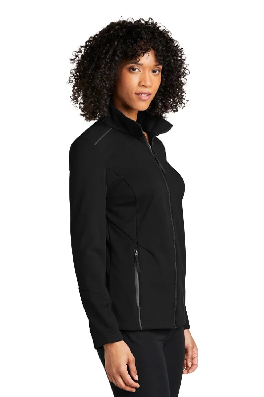 Port Authority Womens Collective Tech Waterproof Full Zip Soft Shell Jacket - Deep Black