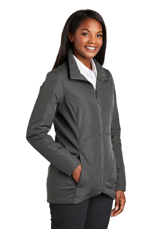 Port Authority Womens Collective Wind & Water Resistant Full Zip Jacket - Graphite Grey