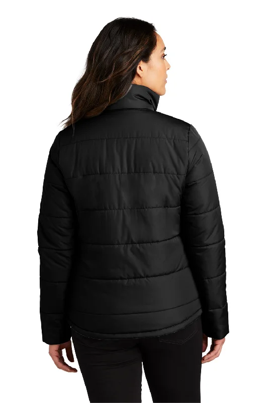 Port Authority Womens Water Resistant Full Zip Puffer Jacket - Deep Black