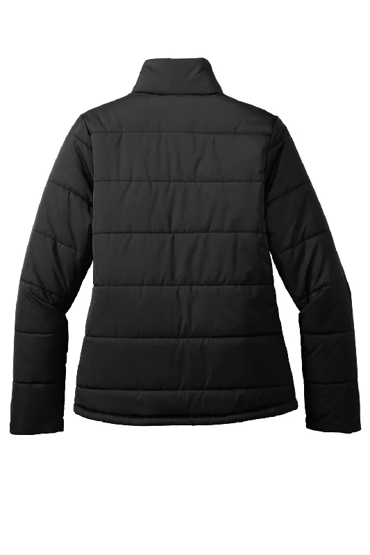 Port Authority Womens Water Resistant Full Zip Puffer Jacket - Deep Black