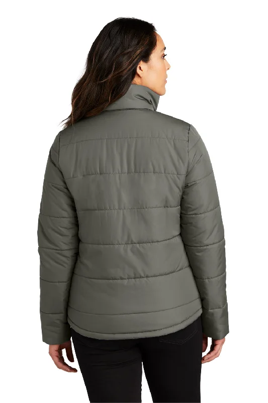 Port Authority Womens Water Resistant Full Zip Puffer Jacket - Shadow Grey