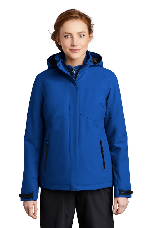 Port Authority Womens Tech Windproof & Waterproof Full Zip Hooded Jacket - Cobalt Blue