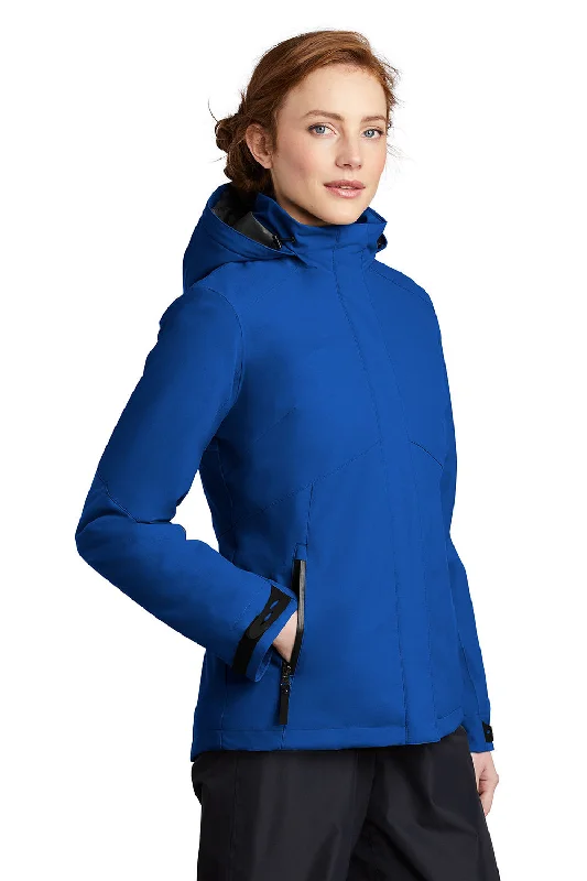 Port Authority Womens Tech Windproof & Waterproof Full Zip Hooded Jacket - Cobalt Blue