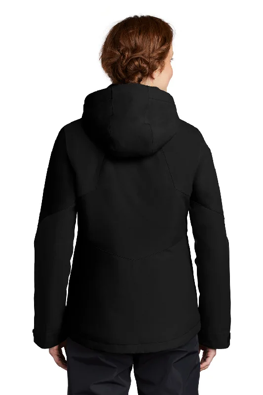 Port Authority Womens Tech Windproof & Waterproof Full Zip Hooded Jacket - Deep Black - Closeout