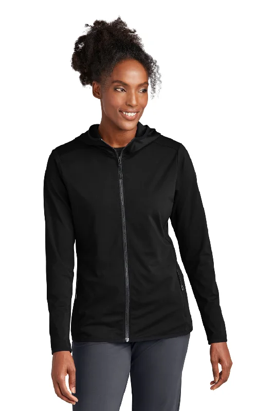 Sport-Tek Womens Circuit Full Zip Hooded Jacket - Deep Black