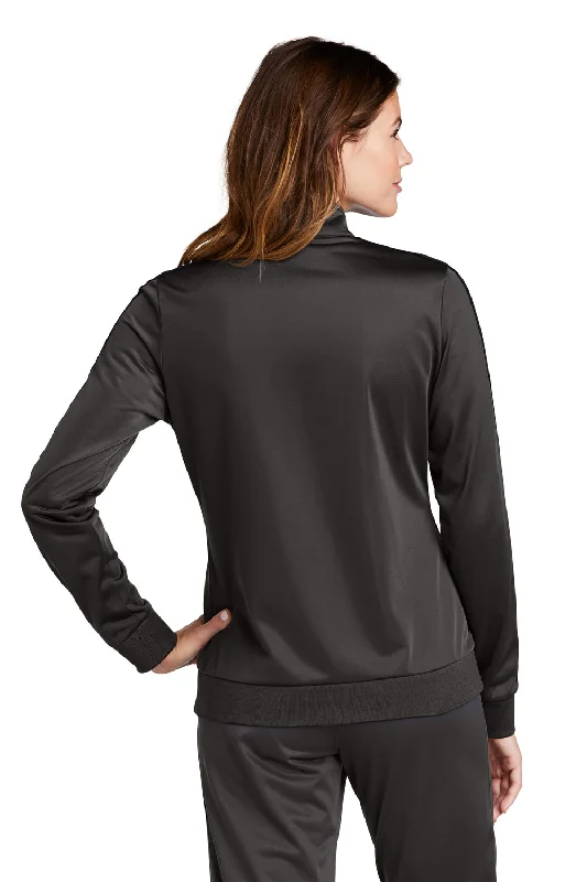 Sport-Tek Womens Full Zip Track Jacket - Graphite Grey/Black