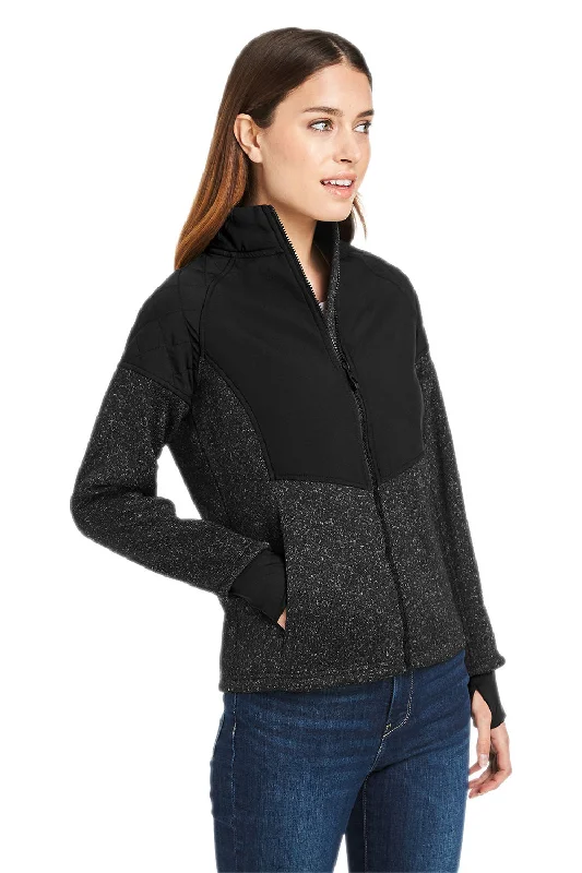 Spyder Womens Passage Full Zip Sweater Jacket - Black Powder/Black