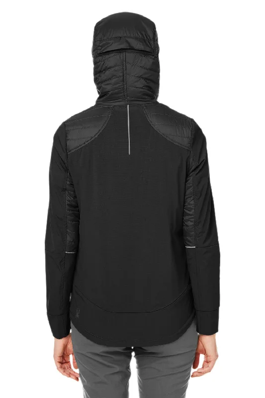 Spyder Womens Powerglyde Full Zip Hooded Jacket - Black