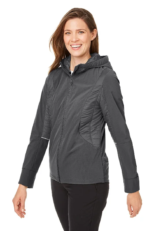 Spyder Womens Powerglyde Full Zip Hooded Jacket - Polar Grey