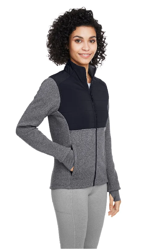 Spyder Womens Pursuit Full Zip Jacket - Heather Black/Black