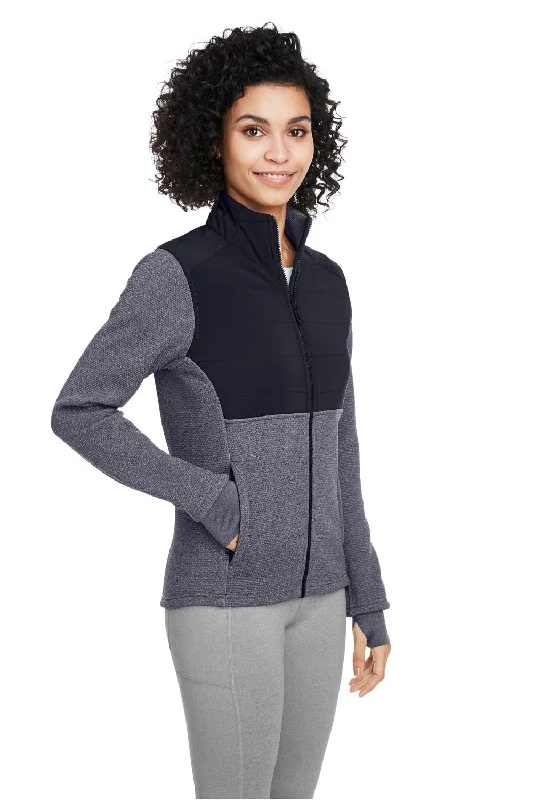 Spyder Womens Pursuit Full Zip Jacket - Heather Frontier Blue/Black