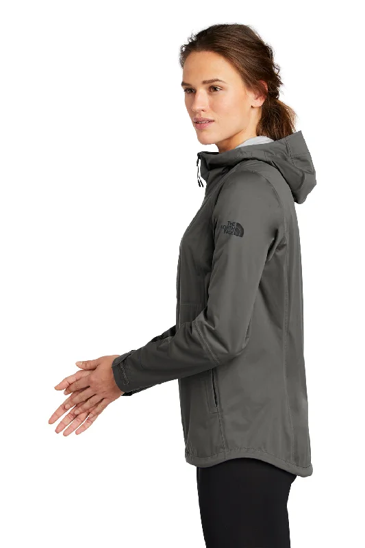 The North Face Womens All Weather DryVent Windproof & Waterproof Full Zip Hooded Jacket - Asphalt Grey