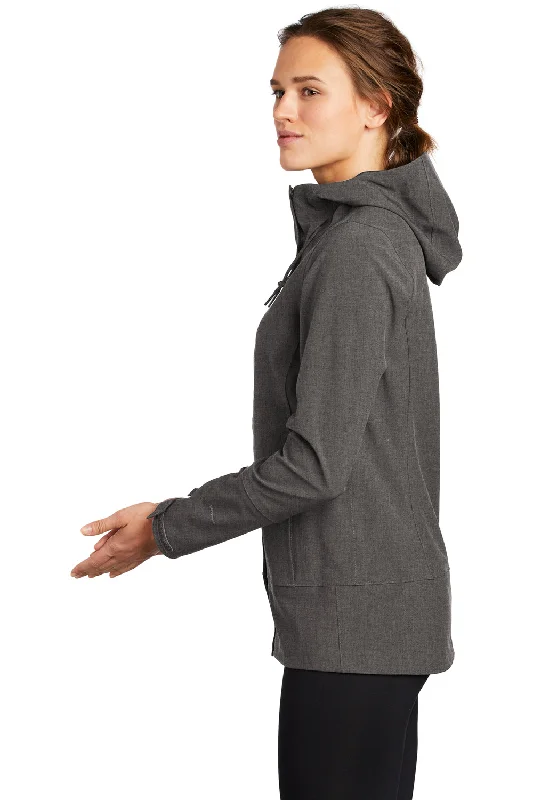 The North Face Womens Apex DryVent Windproof & Waterproof Full Zip Hooded Jacket - Heather Dark Grey