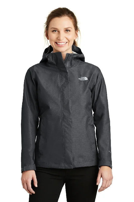 The North Face Womens DryVent Windproof & Waterproof Full Zip Hooded Jacket - Heather Dark Grey