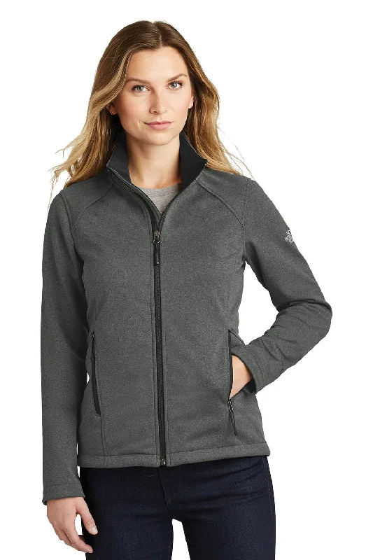 The North Face Womens Ridgeline Wind & Water Resistant Full Zip Jacket - Heather Dark Grey