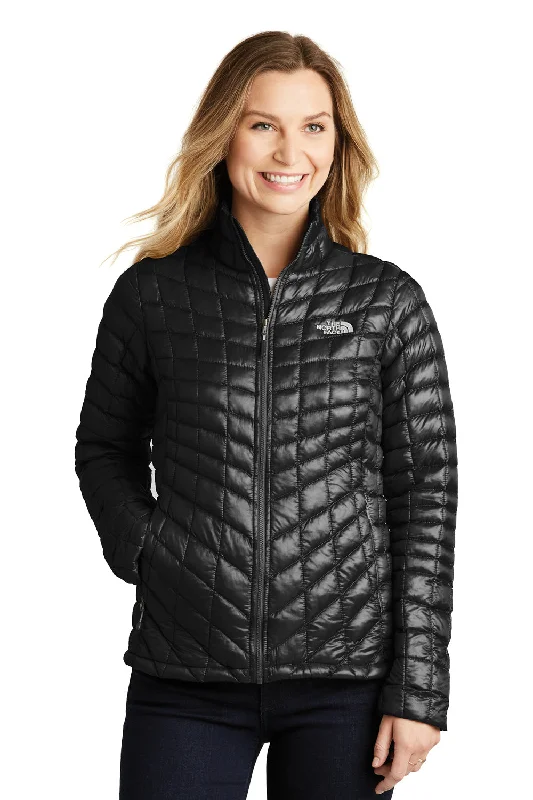 The North Face Womens ThermoBall Trekker Water Resistant Full Zip Jacket - Black