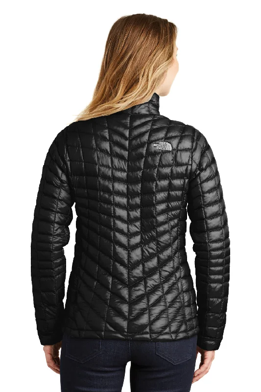 The North Face Womens ThermoBall Trekker Water Resistant Full Zip Jacket - Matte Black